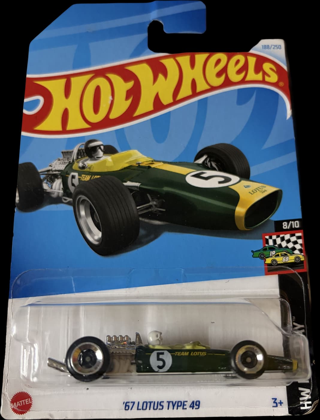 ‘67 Lotus Type 49 on its card