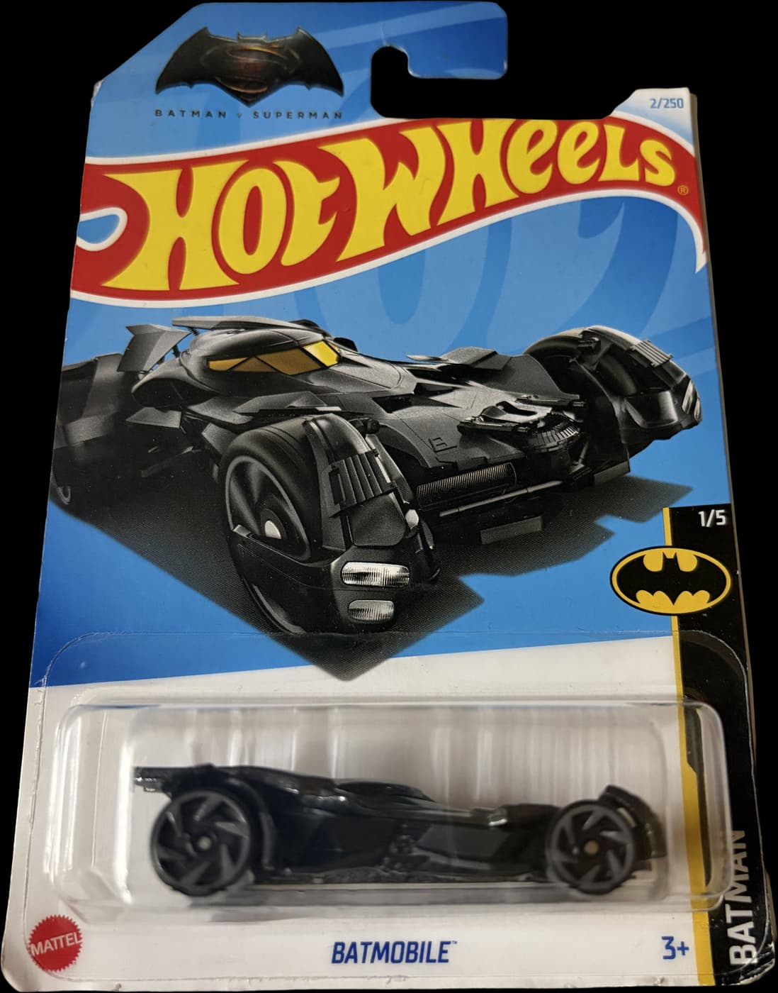 Batman v Superman Batmobile on its card