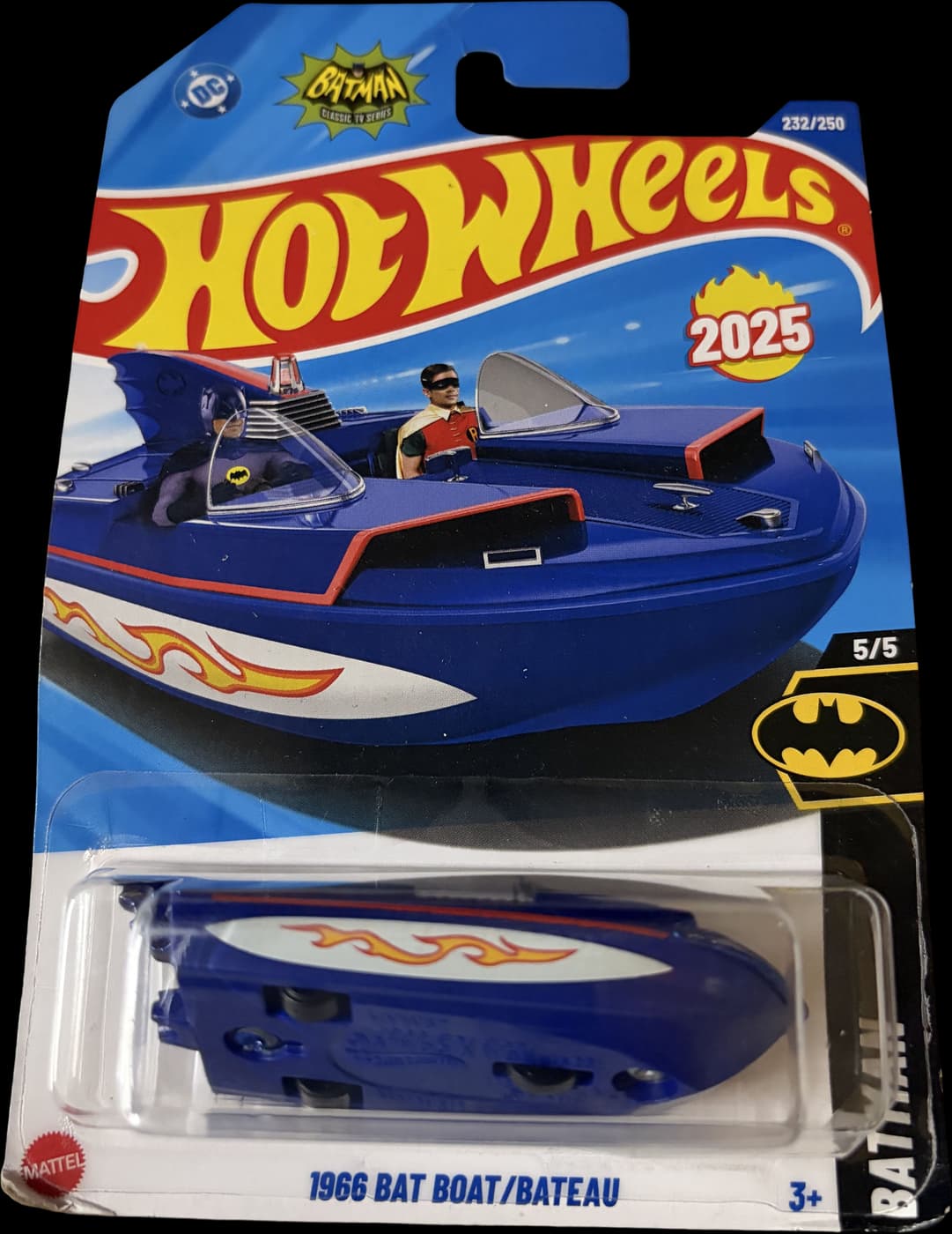 1966 Bat Boat (Dark Blue) on its card