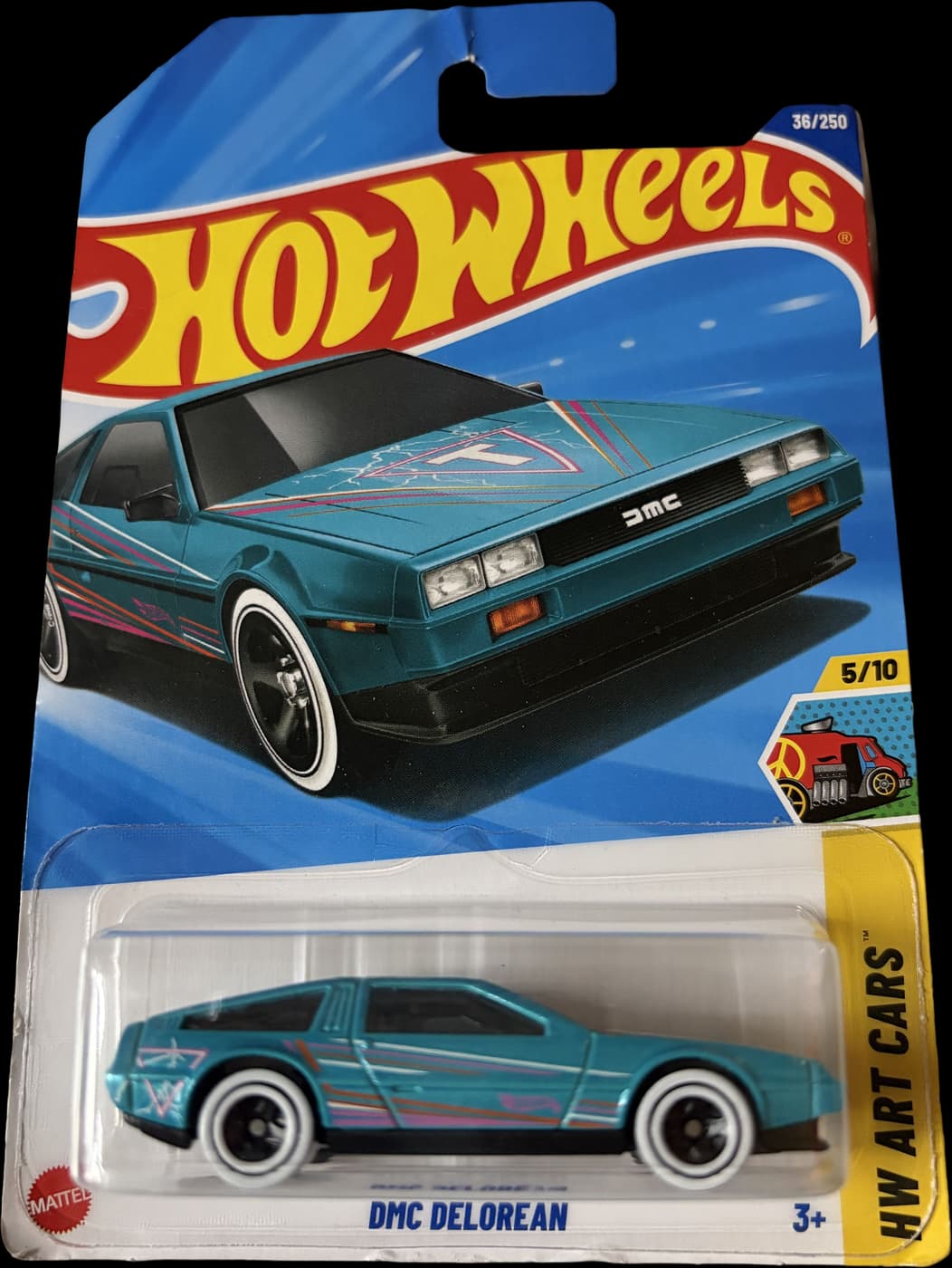 DMC Delorean on its card