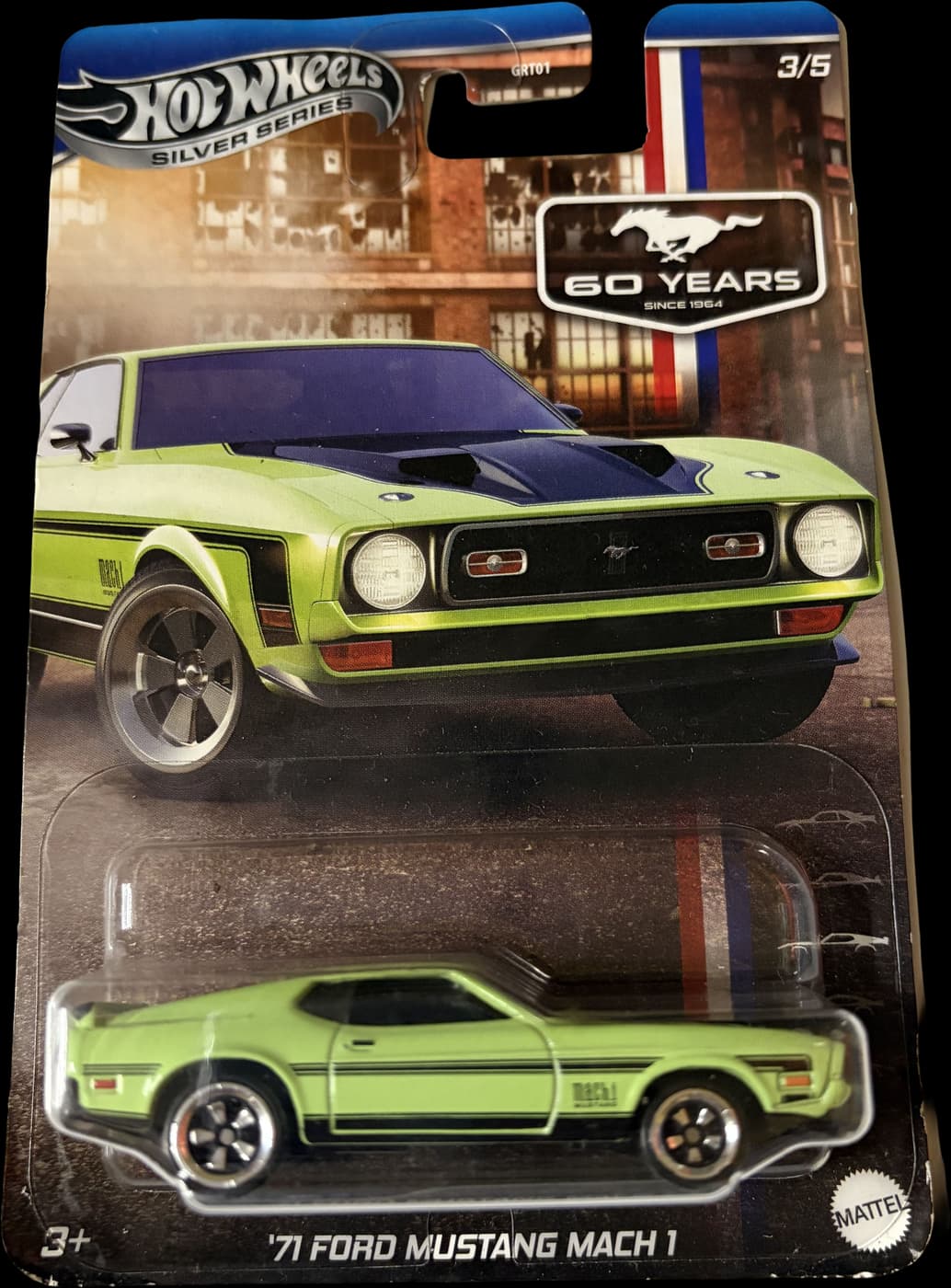 '71 Ford Mustang Mach 1 on its card