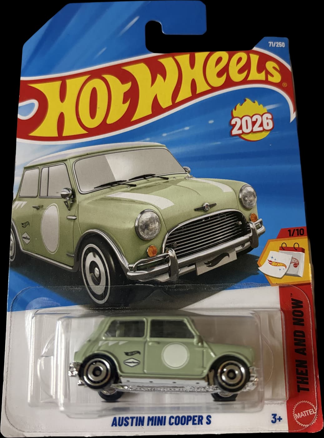 Austin Mini Cooper S on its card